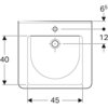 Geberit Renova Comfort 128660000 Раковина 60x55см, белый