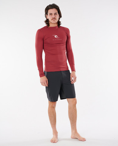 RIP CURL Corps LSL UV Maroon