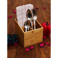 Подставка для столовых приборов, бамбук, 12.5х12.5х12.5 см, Катунь, КТ-ОР-03