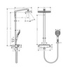 Hansgrohe Raindance E 27112400 Душевая система внешнего монтажа с термостатом 106,6 см с верхней лейкой 36х19 см