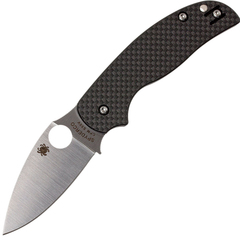 Фото Нож складной Sage® 5 Compression Lock Spyderco 123CFPCL, сталь Crucible CPM® S30V™ Satin Plain, рукоять карбон/стеклотекстолит G10, чёрный
