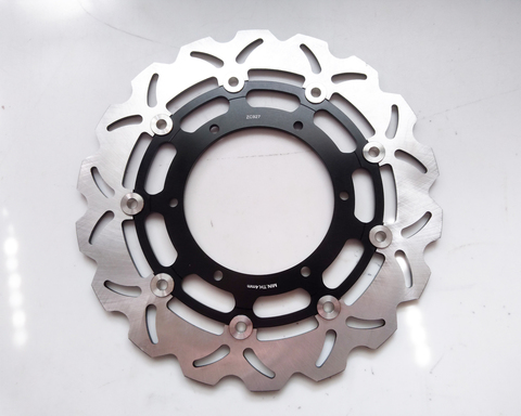 Диск тормозной передний на Yamaha MT01 2005-2006 г.в., черный лепестковый