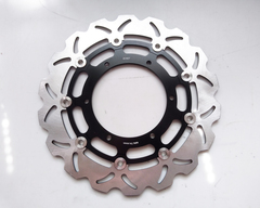 Диск тормозной передний на Yamaha MT01 2005-2006 г.в., черный лепестковый