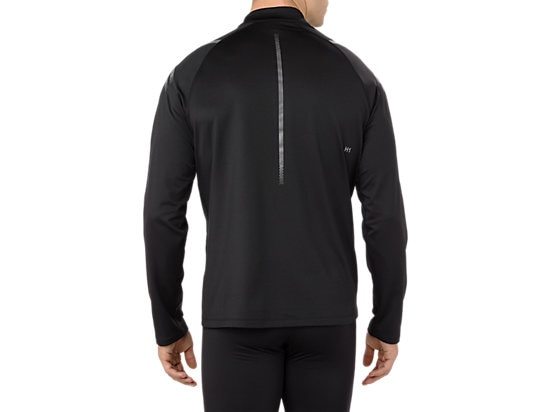 Asics Icon Winter LS 1/2 Zip мужская беговая рубашка черная - 4