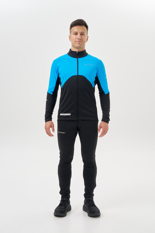 Мужской тренировочный лыжный костюм Nordski Pro 2.0 light blue-black