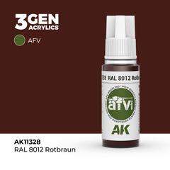 Акриловая краска AK Interactive RAL 8012 Rotbraun 3GEN AFV, 18мл