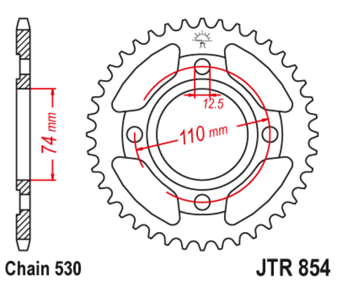 Звезда ведомая JTR854 38