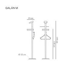 Вешалка-камердинер Nomon GALAN M (орех)