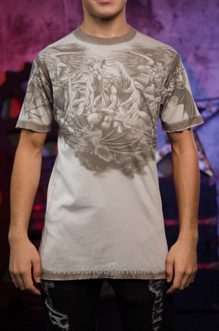 Affliction | Футболка мужская RISING SKY Grey A7341 перед