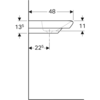 Geberit myDay 125460600 Раковина 60x48см, белый / Специальное керамическое покрытие KeraTect