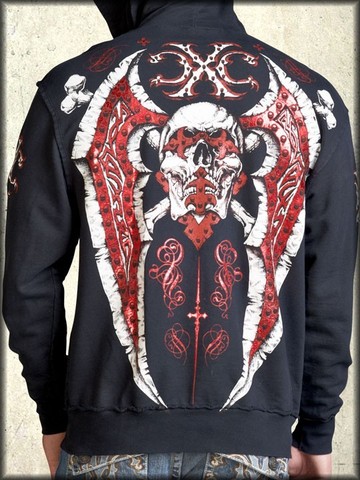 Xtreme Couture | Худи мужское Typhoon X710 от Affliction спина