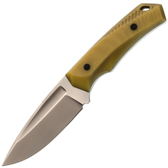 Фото Нож Pocket Wolf Мини Тактик с долом, сталь AUS10Co, рукоять микарта, желтый