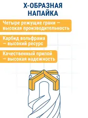 Бур SDS-plus ПРАКТИКА 25 х 250/310 мм, Х-тип серия Эксперт по бетону (776-096)