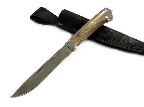 Нож Сканди Н85, сталь ЭИ-107, никель,орех