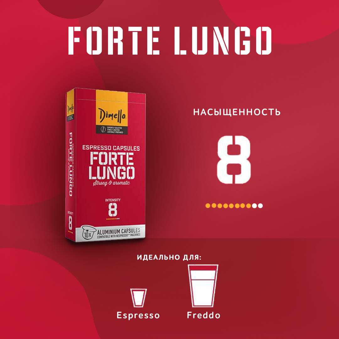 Dimello Кофе в капсулах Forte Lungo 10 шт. - 3 уп.