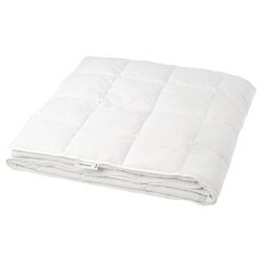 Евро одеяло IKEA FJALLBRACKA (ФЬЕЛЛЬБРЭККА), Стеганое, Всесезонное, Белый, 220x240 см