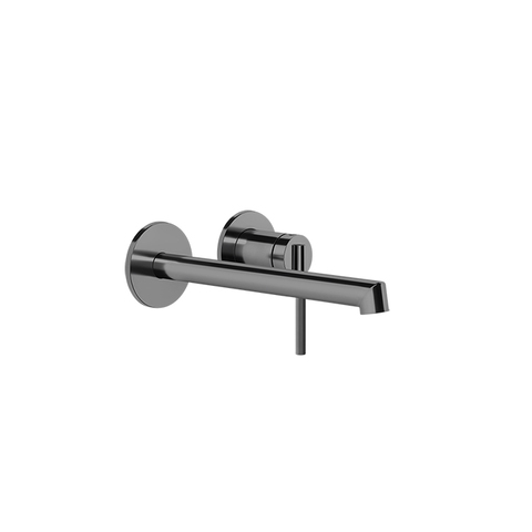 Gessi Ingranaggio 63583#707 Смеситель для раковины встраиваемый, однорычажный, излив 185-205 мм., внешняя часть, цвет Black Metal Brushed PVD