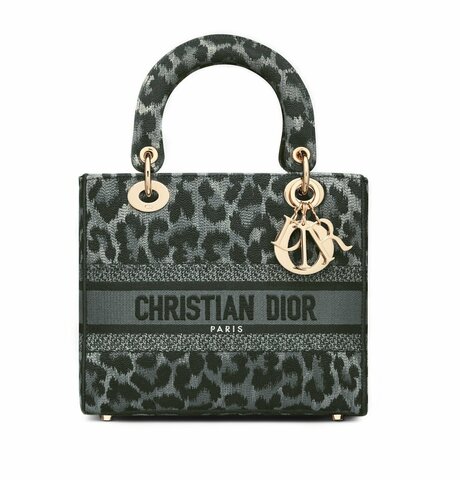 Сумка Dior Lady D-lite, модель среднего формата серый