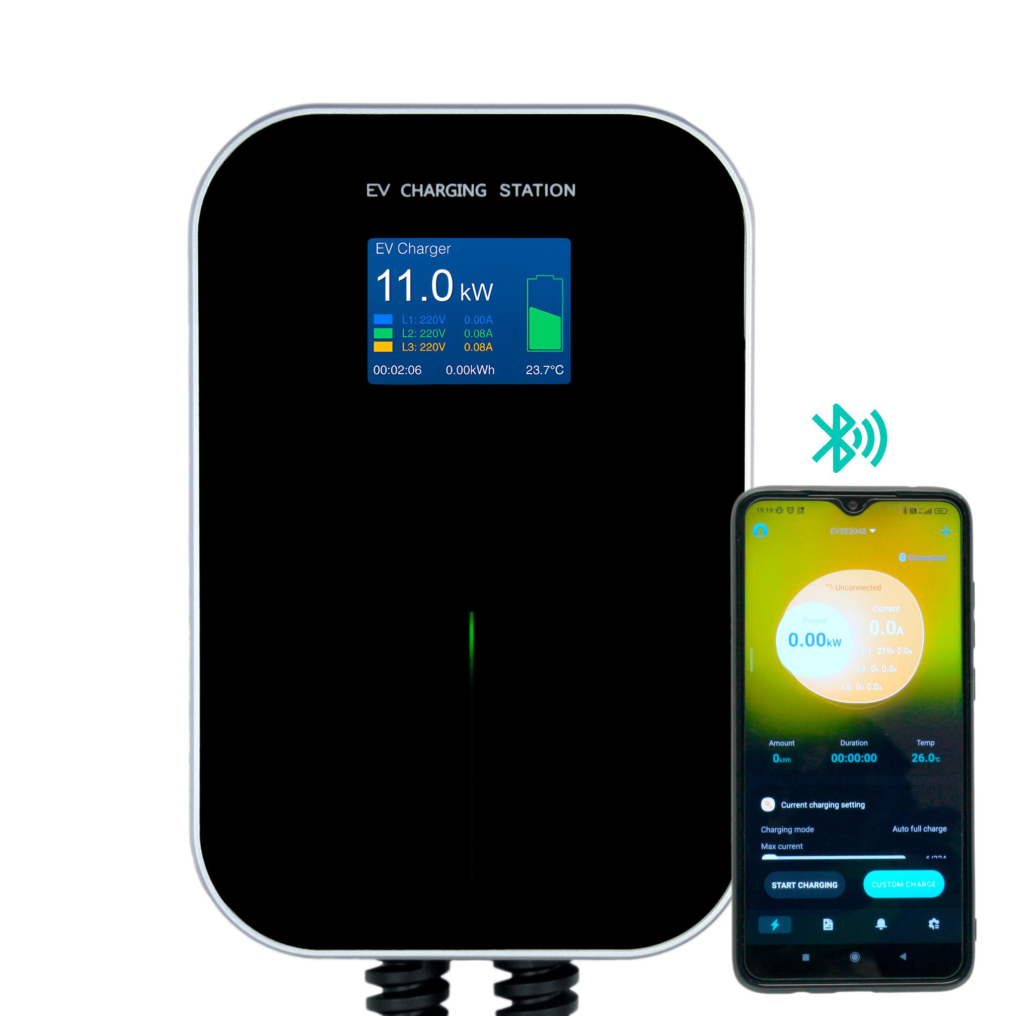 Настенная зарядная станция BS20-APP-GB/T с разъемом GB/T, Besen