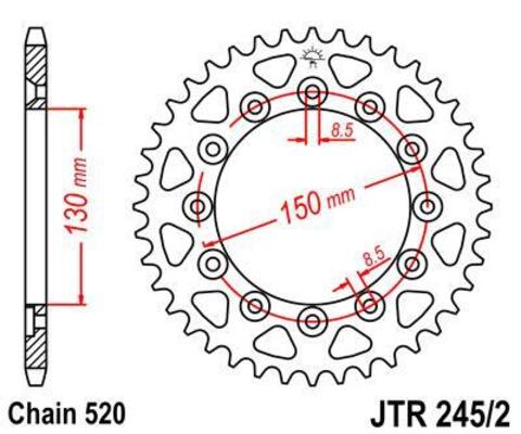 Звезда ведомая JTR245/2 47