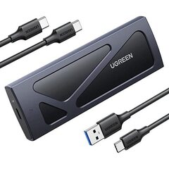 Бокс внешний для жесткого диска UGREEN CM578 (15512) M.2 NVMe SSD Enclosure с кабелем USB-C к USB-C и USB-C к USB-A, серый космос