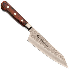 Фото Нож кухонный Шеф-Kengata 160 мм Sakai Takayuki VG-10 Damascus 33 слоя, рукоять дерево