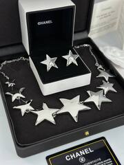 Колье цепочка с подвесками звездами CHANEL STAR