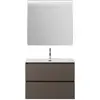 BelBagno UNO-MINI-800-2C-SO-СO База под раковину подвесная с фрезерованными ручками по всей длине фасада с двумя выкатн. ящ., Бежевый Мат.,800x395x608