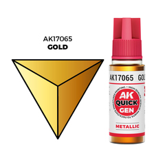 AK Interactive Gold Quick Gen - контрастная акриловая краска, 18 мл