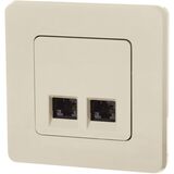 Розетка компьютерная двойная RJ45 категория 5e UTP - Legrand Inspiria - слоновая кость — фото 9