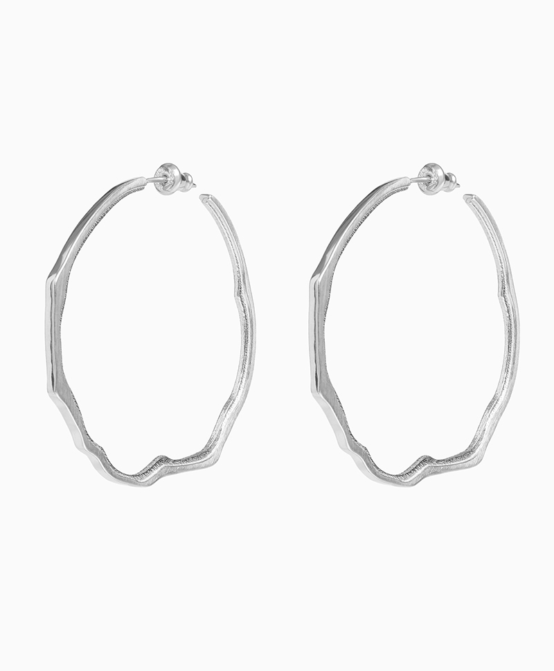 Серьги-кольца Атлас Кабу да Рока из серебра