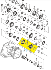 МУФТА 3-4 ПЕРЕДАЧИ В СБОРЕ LANOS, CHANCE 1,5, NEXIA GM