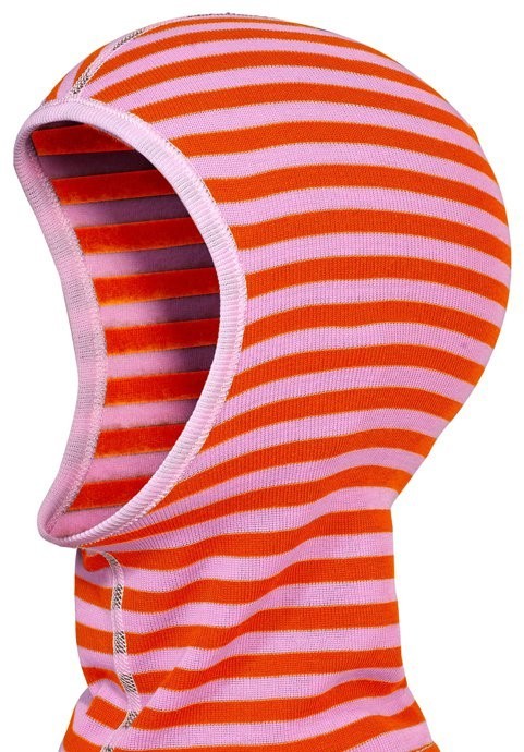 Odlo Warm Print детская шлем-маска красная-розовая