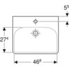 Geberit Smyle Square 500.256.01.1 Раковина, 50x16x41см, белый