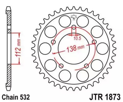 Звезда ведомая JTR1873 48