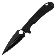 Фото Складной нож Daggerr Arrow Flipper Full Serrated, сталь D2, рукоять G10