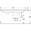 Geberit Xeno2 500.279.00.1 Раковина встраиваемая,160x48см, Альпийский белый