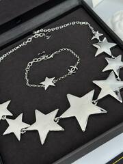 Колье цепочка с подвесками звездами CHANEL STAR
