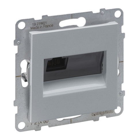 Розетка компьютерная RJ45 категория 5e UTP - Legrand SUNO - Алюминий