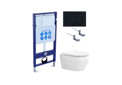 Aquatek Лея SET AQUATEK ЛЕЯ-012 4В1 Инсталляция с унитазом и клавишей, цвет: белый фото