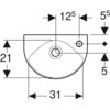 Geberit Renova 500.374.01.1 Раковина 36x14.8x25см, белый