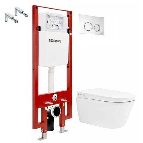 TECE S955799 Комплект TECEspring, застенный модуль с унитазом с функцией биде