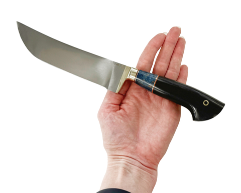 Нож Пчак Узбекский, Bohler N690, карельская береза, граб, Сковородихина