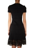 Платье из вискозы с кружевом VALENTINO