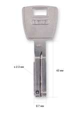 Заготовка вертикального ключа 12891 ABUS X12R