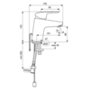 Ideal Standard Ceraflex B1709AA Смеситель для раковины однорычажный с цепочкой