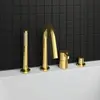 Ideal Standard BC789A2 Набортный смеситель для ванны/душа под 4 отверстия Brushed Gold / Шлифованное Золото
