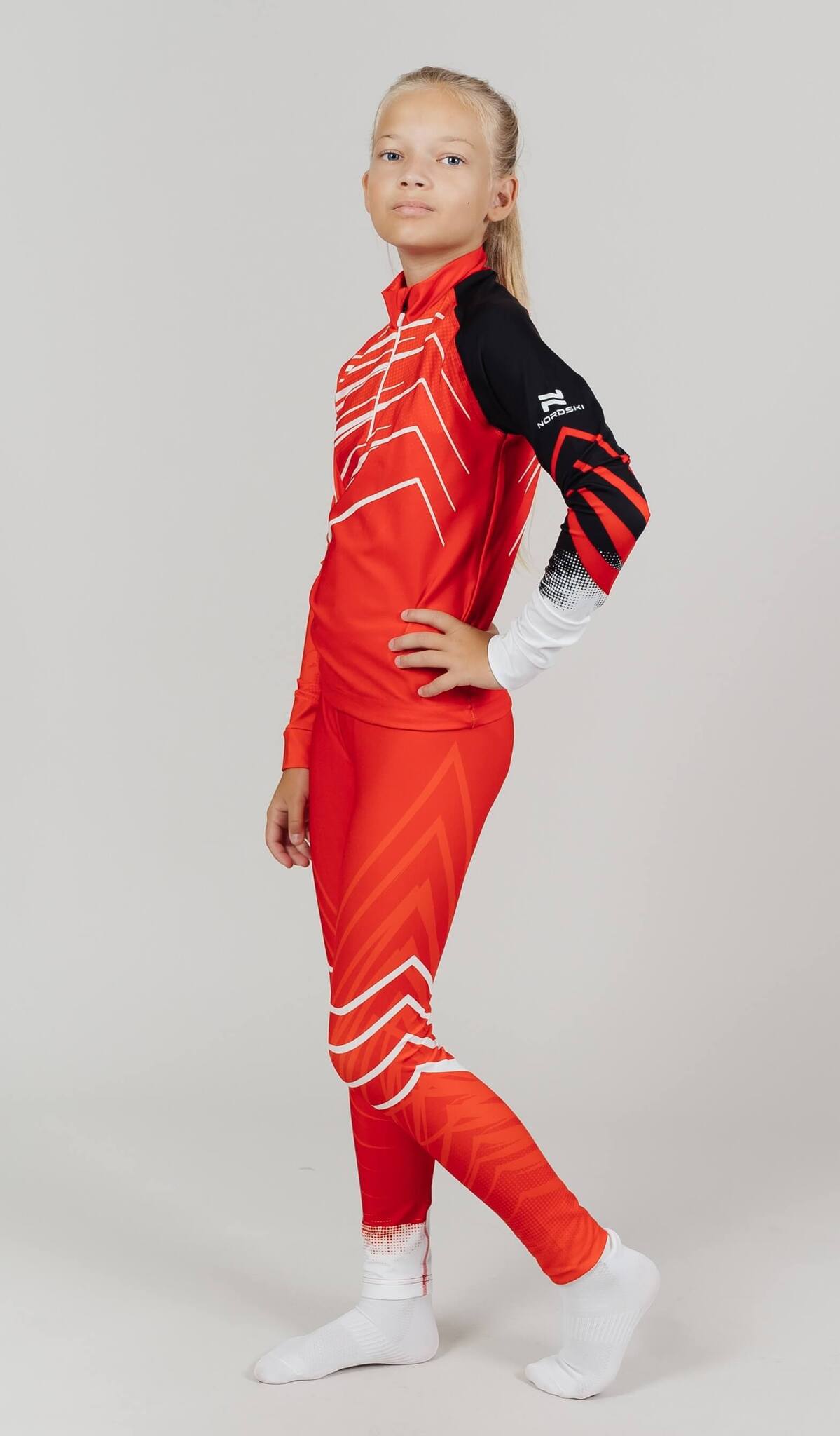 Детский и подростковый лыжный гоночный костюм Nordski Jr Pro red-black - 5