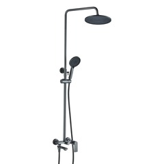 Стойка душевая со смесителем HAIBA HB24505-3 оружейная сталь