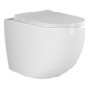 Ceramica Nova Mia CN1810 Напольный пристенный унитаз-соло с ультра тонким сидением с функцией плавного закрытия, цвет: белый
